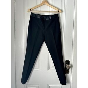 Gucci Wool Piqué Pants with Leather Waistband | Made‎ in Italy | Size 38